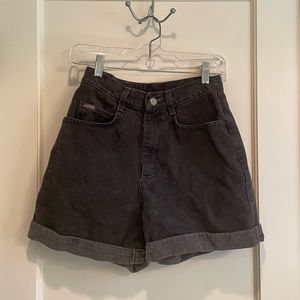 Vintage 90s Black Denim Riders High Waist Shorts